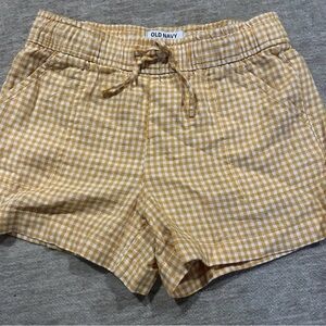 Old Navy Women's Mustard Checkered Shorts
